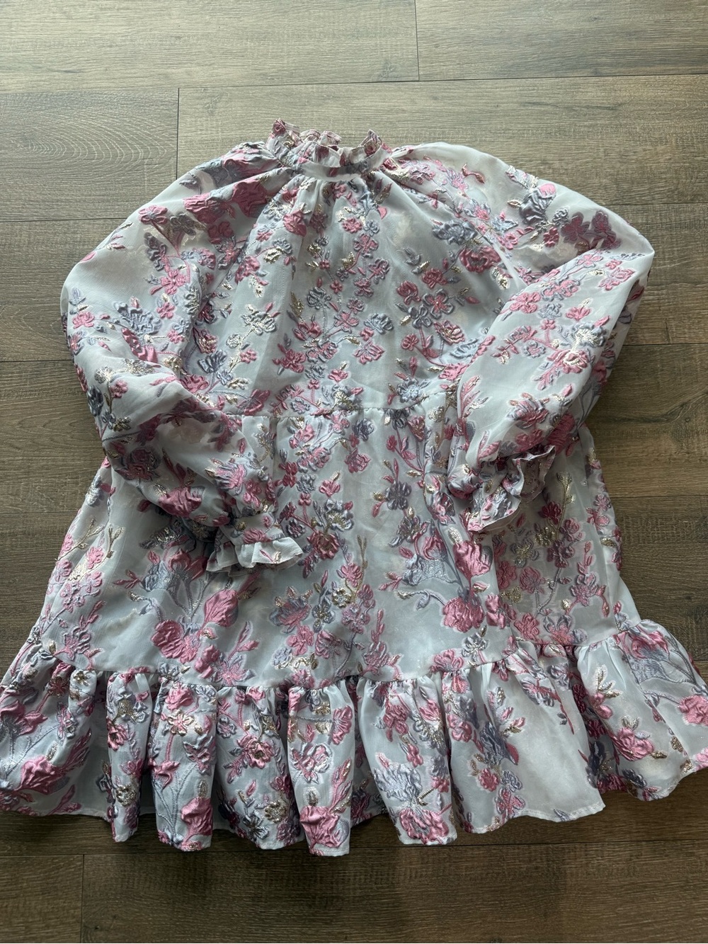 ASOS Design sheer floral drop waist dress